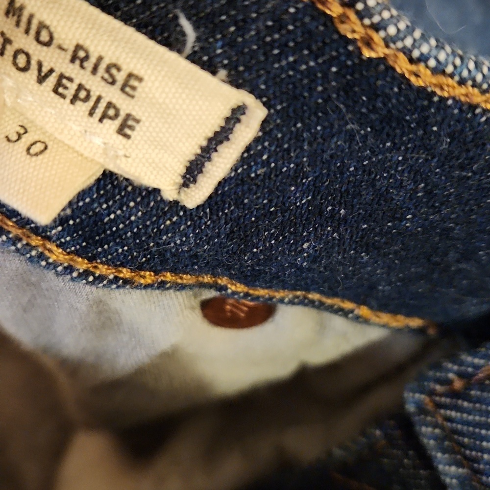 ❤️ MADEWELL MID-RISE STOVEPIPE JEANS, 10 (30) - Picture 11 of 14